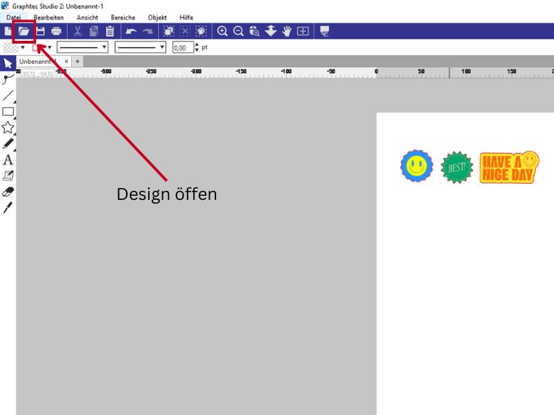 2 Design im Programm öffnen