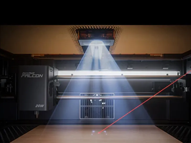 Der Creality Falcon A1 Pro Laser hat einen Autofokus.