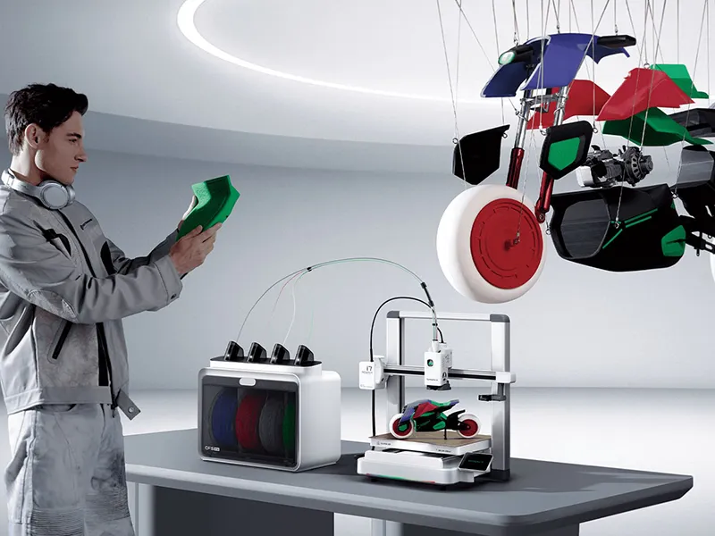 Große und kleine Modelle können mit dem Creality SPARKX i7 Drucker einfach erstellt werden.