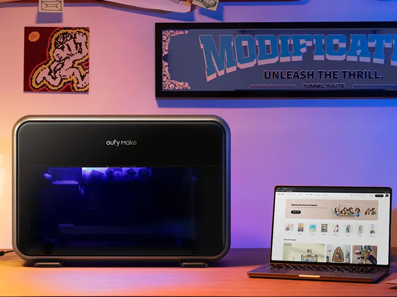 Den EufyMake E1 UV Drucker können sie mit der eufyMake Software einfach ansteuern.