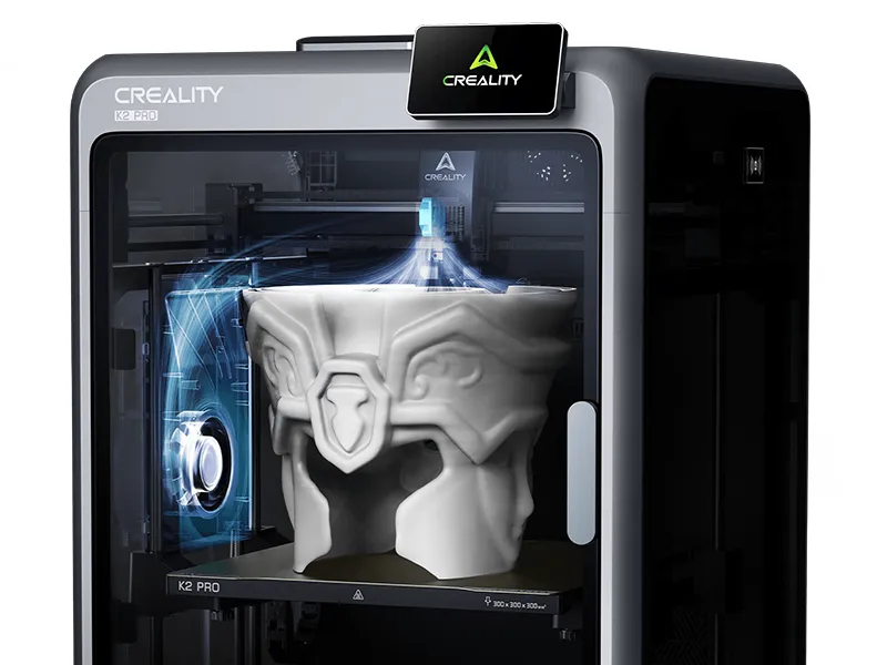 Die integrierten Zusatzlüfter der K2 Creality 3D-Drucker gewährleisten eine gleichmäßige Schichtstärke und somit hervorragende Druckergebnisse.